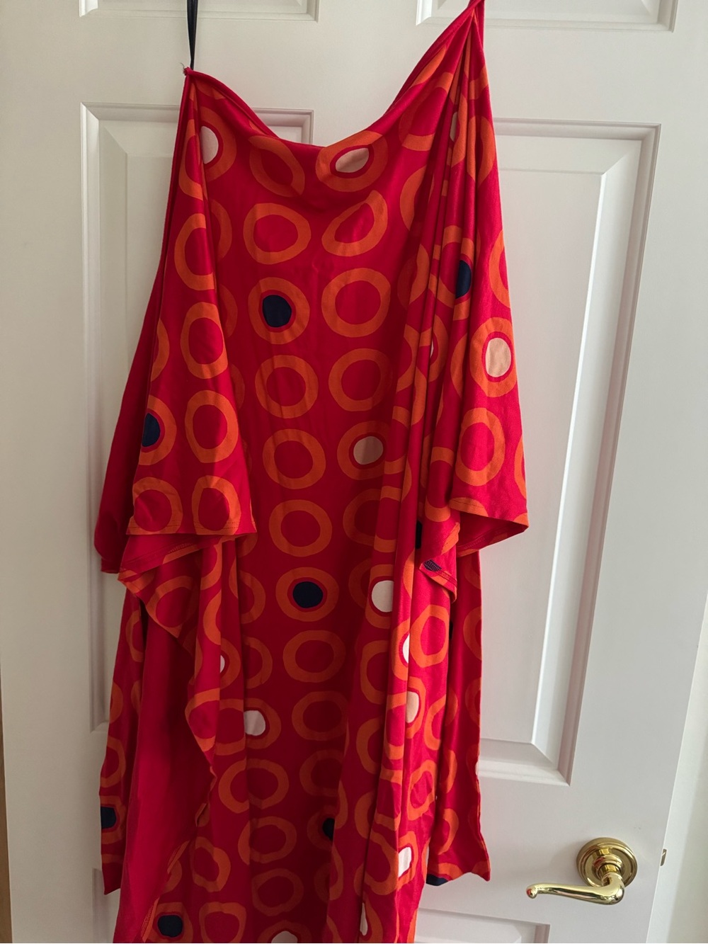 Bright Red Circle Print Shall